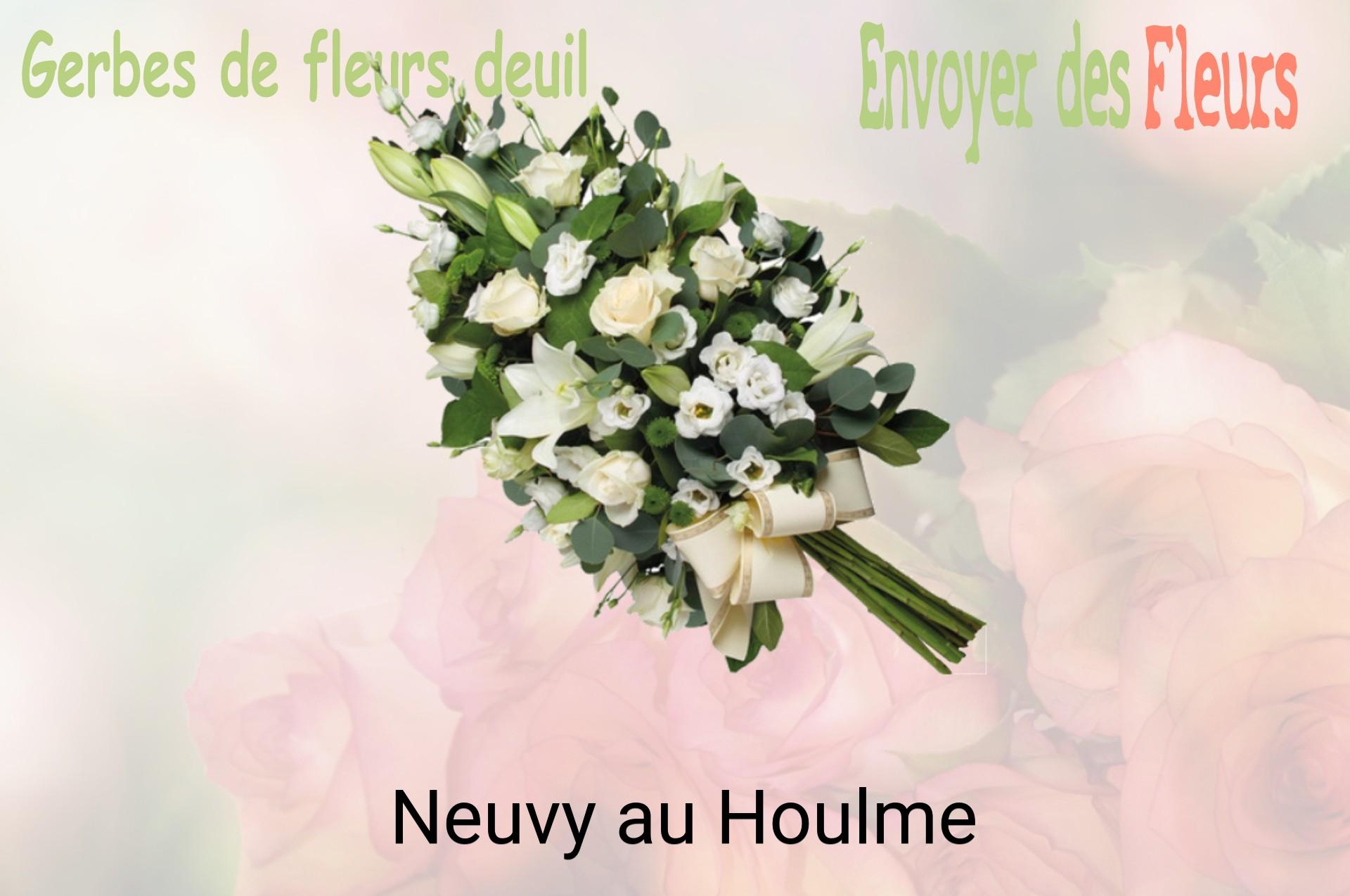 Gerbe de fleurs de deuil livrée à Neuvy-au-Houlme
